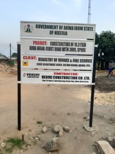 Contract for the Construction of Anua Ifa Ikot Okpon Isiet Beach road.