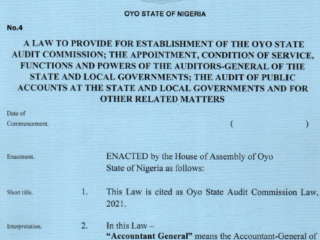 Oyo State Audit Law