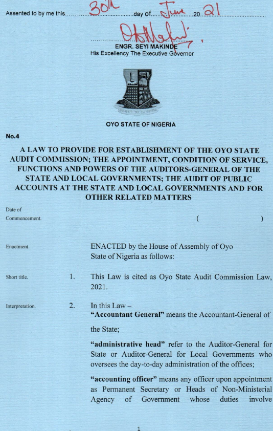 oyo-state-audit-law